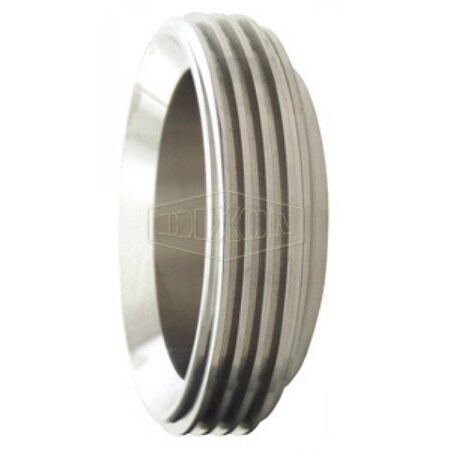 Dixon Sort Weld Ferrule, Series: 15TRF, Ferrule, 1-1/2 in Nominal, Thread Beveled Seat, 304 SS, 0.718 in L 15TRF-G150